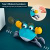 Crawling Crab Baby Toy with Music and LED Light for Kid Interactive Learning Toy Automatically Avoid Obstacles Walking Dancing Toy - Crab