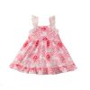 Baby Girl Rabbit & Egg Graphic Mesh Patchwork Design Sleeveless Dress - 80 (9-12M) - Pink