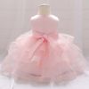 Baby Girl Sequins Patched Design Sleeveless Tutu Style Baptism Birthday Dress - 73 (6-9M) - Light Pink