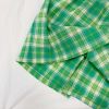 Baby Girls Plaid Pattern Pull-Sleeved Design O-Neck Long Dress In Summer - 80 (9-12M) - Green