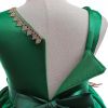 Baby European American Embroidered Design One-Shoulder Tuxedo Dress - 100 (2-3Y) - Green