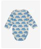 Baby Print Graphic O-Neck Long Sleeve Fashion Onesies - 66 (3-6M) - Blue