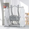 Toddler Swing Set, Kids Freestanding Swing Playset Indoor & Outdoor Baby Swing Set - White