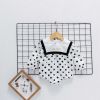 Baby Girl Polka Dot Graphic Salior Collar Design Bodysuit - 66 (3-6M) - White