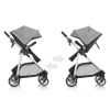 Omni Plus Modular Travel System with LiteMax Sport Rear-Facing Infant Car Seat, Mylar Gray - taziblue