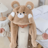 Khaki bear can wave hands can speak Children's funny hat - Khaki