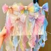 Chiffon Bow Ribbon Girls Hairpins Cute Colorful Bows Flowers Children Hair Clips Fashion Hair Accessories - B- 1