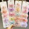 Chiffon Bow Ribbon Girls Hairpins Cute Colorful Bows Flowers Children Hair Clips Fashion Hair Accessories - B- 1