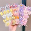 Chiffon Bow Ribbon Girls Hairpins Cute Colorful Bows Flowers Children Hair Clips Fashion Hair Accessories - C- Blue