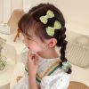 Chiffon Bow Ribbon Girls Hairpins Cute Colorful Bows Flowers Children Hair Clips Fashion Hair Accessories - C- Yellow 2