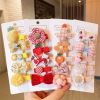 5 /10/14Pcs/Set Cute Bowknot Baby Girl Hair Clips Korean Flower Children Sides Barrettes Baby Hair Accessories - B- 2