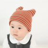 Red Baby Cute Ear Striped Hat - Red