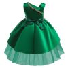 Baby European American Embroidered Design One-Shoulder Tuxedo Dress - 100 (2-3Y) - Green