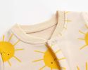 Baby Cartoon Sun Pattern Snap Button Long Sleeved Romper In Spring & Autumn - 66 (3-6M) - Yellow