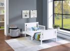 Connelly Reversible Panel Toddler Bed White/Rockport Gray - as Pic