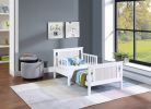 Connelly Reversible Panel Toddler Bed White/Rockport Gray - as Pic