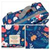 Waterproof baby print stroller bag storage hanging bag diaper bag mother and baby mommy bag - Mommy Bag-Blue Flowers