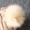 Cute Pompom Baby Hat Warm Winter Knitted Kids Baby Girl Boy Beanie Cap Solid Outdoor Infant Toddler Children Hat Bonnet - Khaki - 1-3 Years