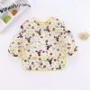 Children's Coverall European-Style Meal Clothes K Waterproof Anti-Dressing Meal Clothes Infant Bib - Fawn size 90