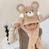 Khaki bear can wave hands can speak Children's funny hat - Khaki