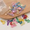 10pcs Cream Color Dripping Oil Sweet Girl BB Clip Cute Everything Children's Hair Clip Baby Bangs Side Clip - Heart Shape