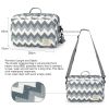 Waterproof baby print stroller bag storage hanging bag diaper bag mother and baby mommy bag - Mommy Bag-Wave pattern