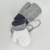 2022 New Cute Boys Girls Gloves Winter Thick Warm Knitted Mittens For Newborn Kids 0-3Y Children Gloves Gift - Gray