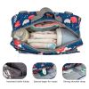 Waterproof baby print stroller bag storage hanging bag diaper bag mother and baby mommy bag - Mommy Bag-Blue Flowers