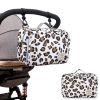 Waterproof baby print stroller bag storage hanging bag diaper bag mother and baby mommy bag - Mommy Bag-Leopard print