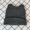 Gray Baby Cute Ear Striped Hat - Gray