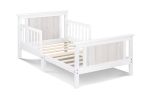 Connelly Reversible Panel Toddler Bed White/Rockport Gray - as Pic