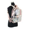 Eastsport Unisex Childrens Clear Backpack with Pencil Case 2-Piece Set Pink Flower Print - Eastsport