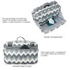 Waterproof baby print stroller bag storage hanging bag diaper bag mother and baby mommy bag - Mommy Bag-Wave pattern