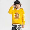 Baby Boy Slogan And Bear Print Pattern Long Sleeve Hoodie With Hat - 90 (12-24M) - Blue