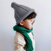 Gray Cute Knitted Pointed hat for Boys Girls - Gray