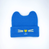 Blue Baby Cute Embroidered Cat Ear Hat - Blue