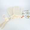 Beige Knitted Mittens with Twist-Pattern for Boys Girls - Beige