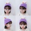 1-6Y Girls Boys Cute Rabbit Knitteed Hat - Lavender - 1 6Y