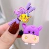 New 14-Piece Set Children's Cute Flower Fruit Animal Candy Color Hairpin Set - Purple calf 14 sets