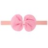 2 Pieces Baby Headband for Child Bowknot Headwear Cables Turban for Kids Elastic Headwrap Baby Hair Accessories - Light Pink