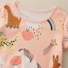 Baby Girl Cartoon Print Pattern O-Neck Long Sleeve Pullover Dress - 90 (12-24M) - Pink