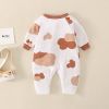 Baby Cartoon Graphic Quality Handknit Design Fashion Jumpsuit - 59 (0-3M) - Brown