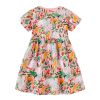 Baby Girl All Over Print Pattern Long Style Fashion Cotton Dress - 90 (12-24M) - Pink