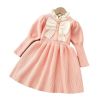 Baby Bow Patched Design Puff Sleeve Princess Dress - 90 (12-24M) - White