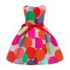 Baby Girl Satin Polka Dot Pattern Sleeveless Princess Dress - 100 (2-3Y) - Red