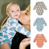 Baby Print Graphic O-Neck Long Sleeve Fashion Onesies - 66 (3-6M) - Blue