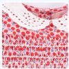 Baby Girl Ditsy Flower Print Hollow Carved Neck Knitted Waist Dress - 90 (12-24M) - Red