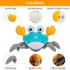 Crawling Crab Baby Toy with Music and LED Light for Kid Interactive Learning Toy Automatically Avoid Obstacles Walking Dancing Toy - Crab