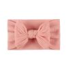 2Pcs/Lot Baby Headband Sets Bow Baby Girl Nylon Headbands Twist Cable Soft Knot Turban Kids Headwear Baby Accessories Haarband - Light Pink