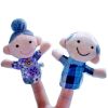 6PCS Puppets soft family finger glove hand educational bed story learning Funny girls toys boys feisty pets finger dolls kids - AS picture